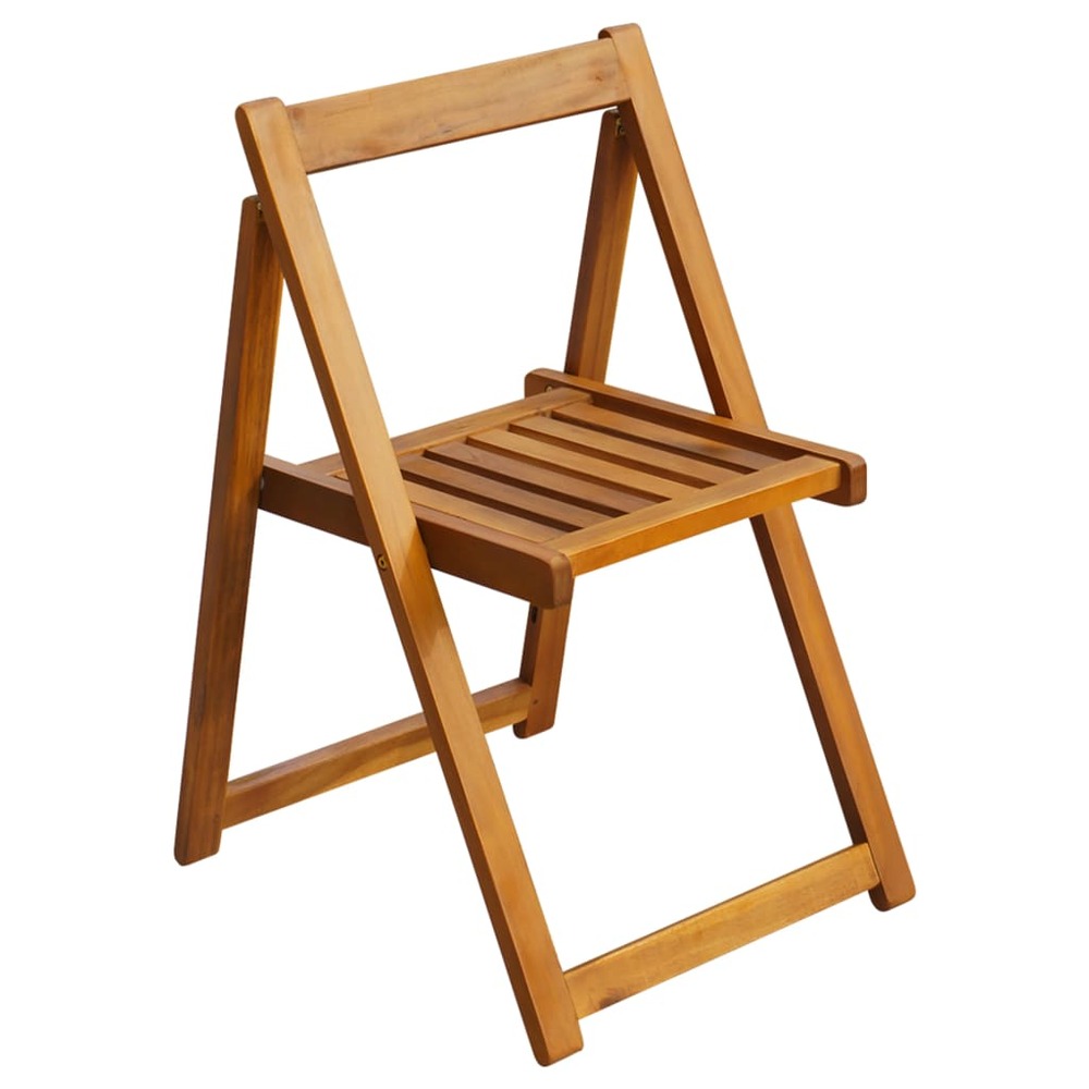 Chaises pliables de jardin lot de 2 bois d'acacia solide
