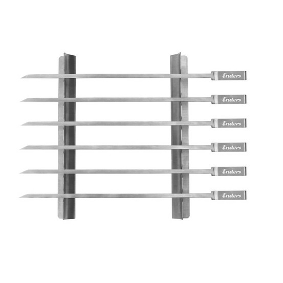 Set de 6 brochettes avec support