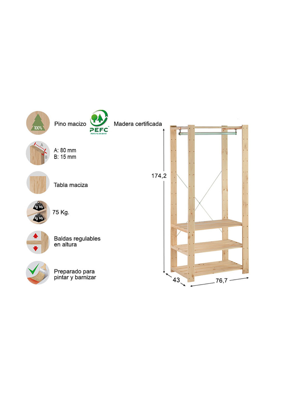 Kit de pansement evolution 175x76,7x43cm astigarraga