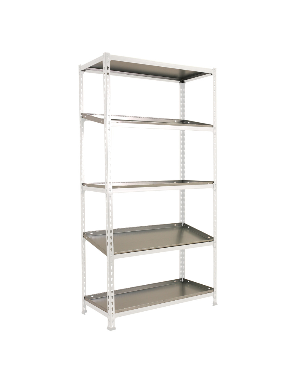 Etagère légère sans vis simonclick 5/400 blanc/galva blanc/galva 1800x900x400 - simonrack