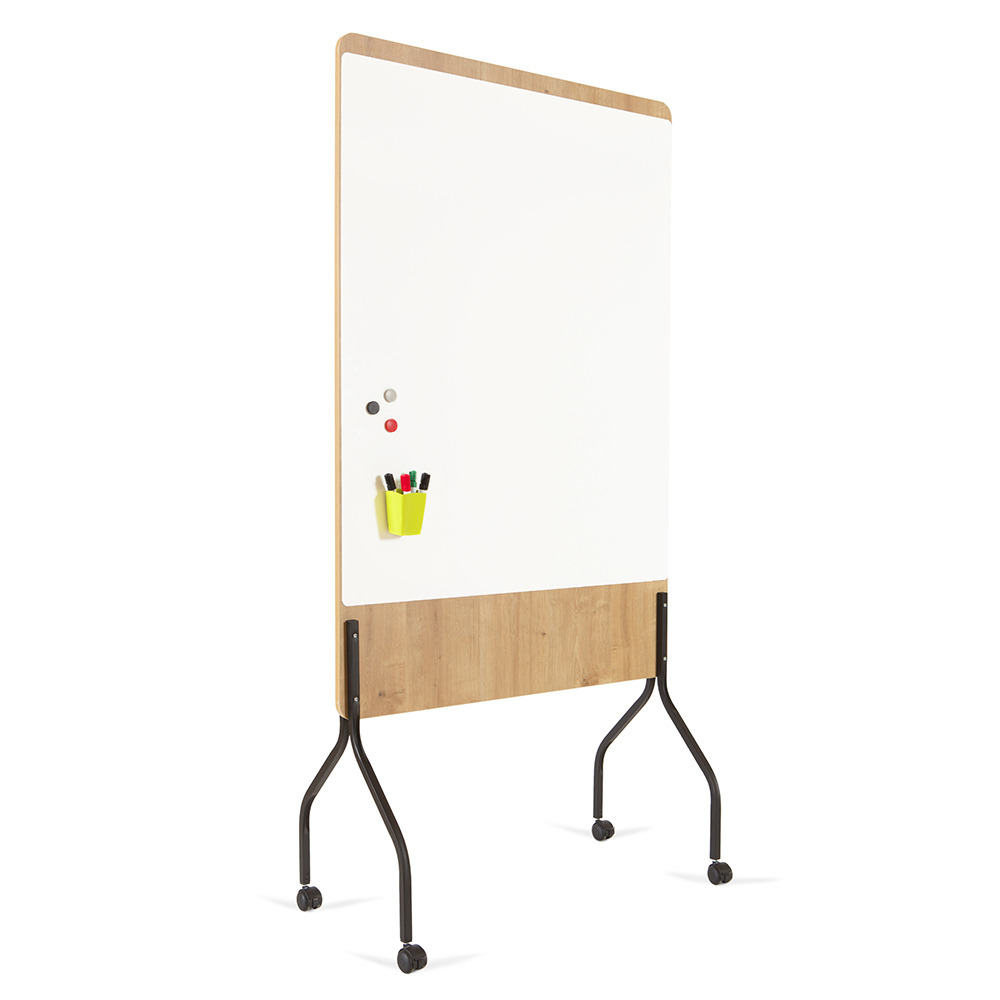 Tableau blanc mobile rocada natural - magnétique - 100x120cm