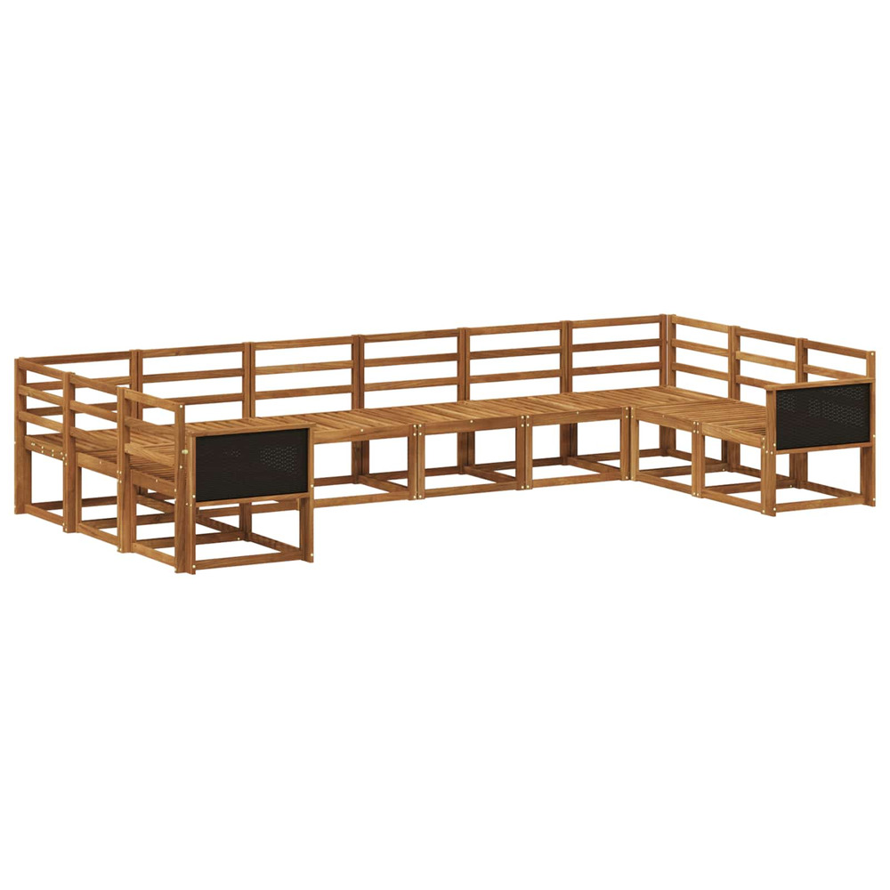 Ensemble de canapés d'extérieur 10 pcs naturel