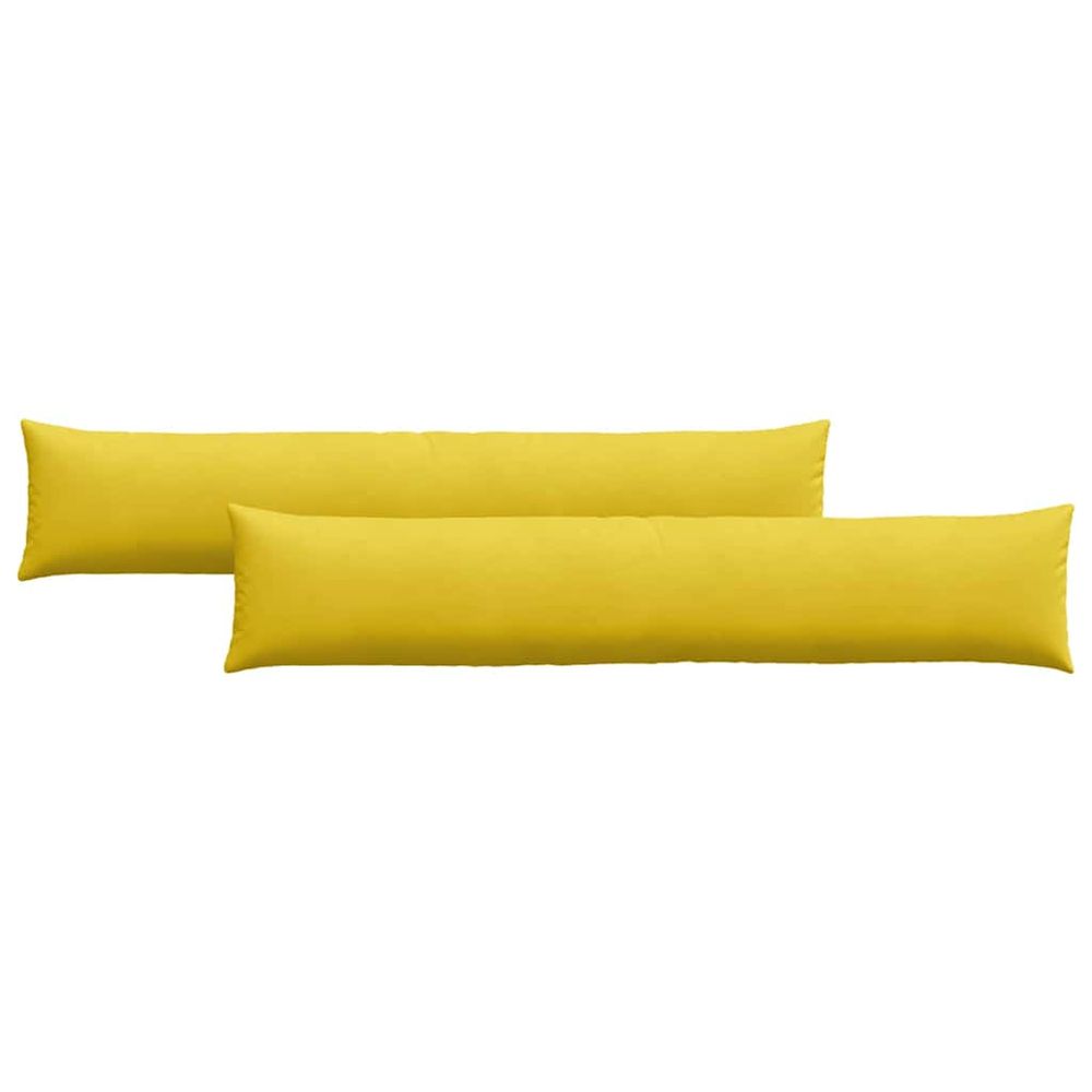 Coussins de canapé 2 pcs jaune 200 x 40 cm