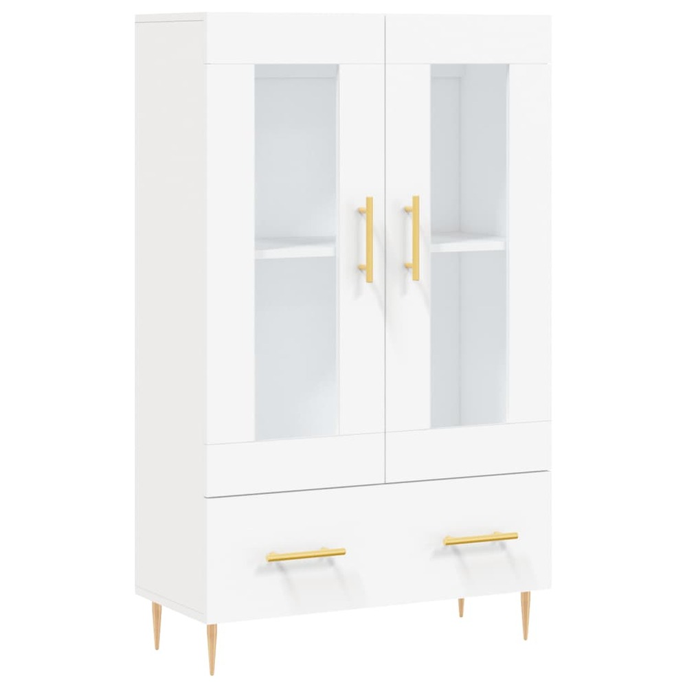 Buffet bahut commode armoire meuble de rangement organisateur cuisine salle de séjour salon haut 69,5 x 31 x 115 cm bois d'in