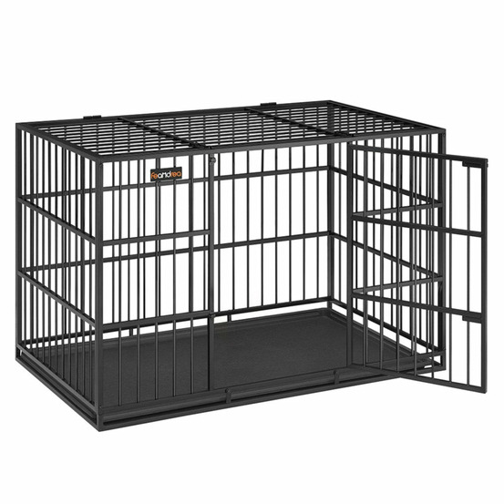 Cage pour chien ultra-résistante caisse pour animaux de compagnie 107 x 70 x 75 cm pour chiens moyens et grands niche avec to