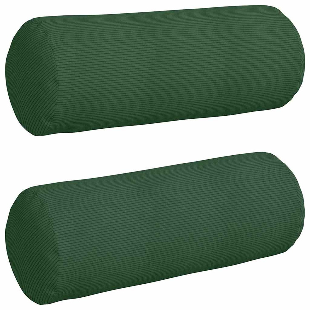 Coussins d'accent 2 pcs vert foncé ø 25 x 70 cm