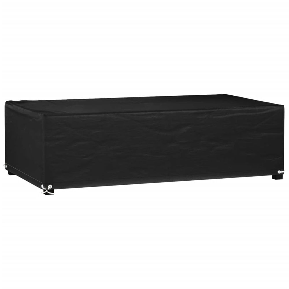 Housse de salon de jardin 8 œillets 125x70x35 cm rectangulaire