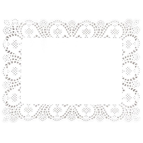 Napperons rectangulaire en papier 400 x 300 mm fiesta - lot de 250