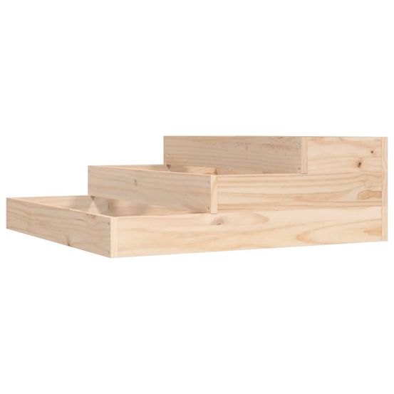 Jardinière d'extérieur 78x78x27 cm bois massif de pin