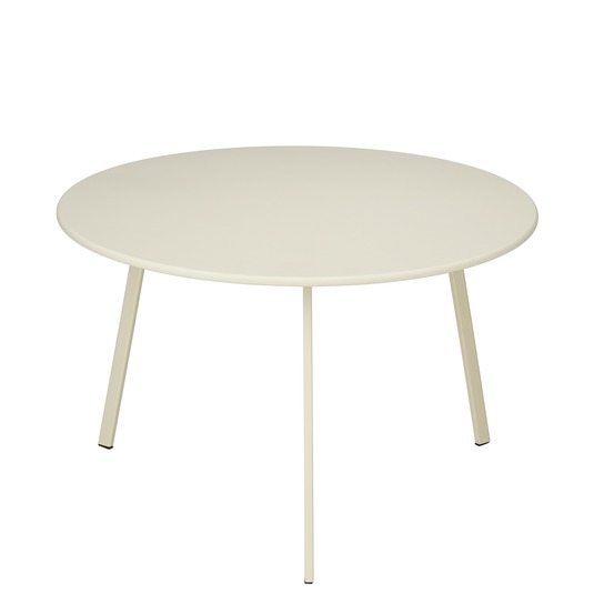 Mica decorations seatle table extérieur – table ronde – métal – 38 x 61 cm – crème