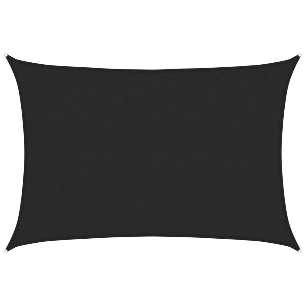 Voile d'ombrage 160 g/m² noir 3x4,5 m pehd