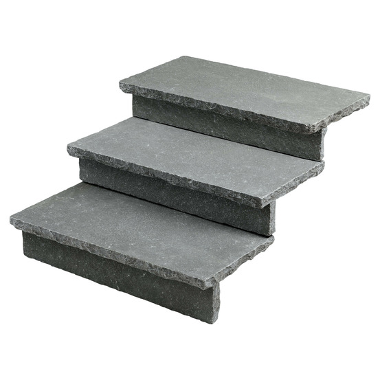 Dessus de marche pierre de tandur gris 80x40x4 cm bord naturel (à l'unité) - ro'ma nature