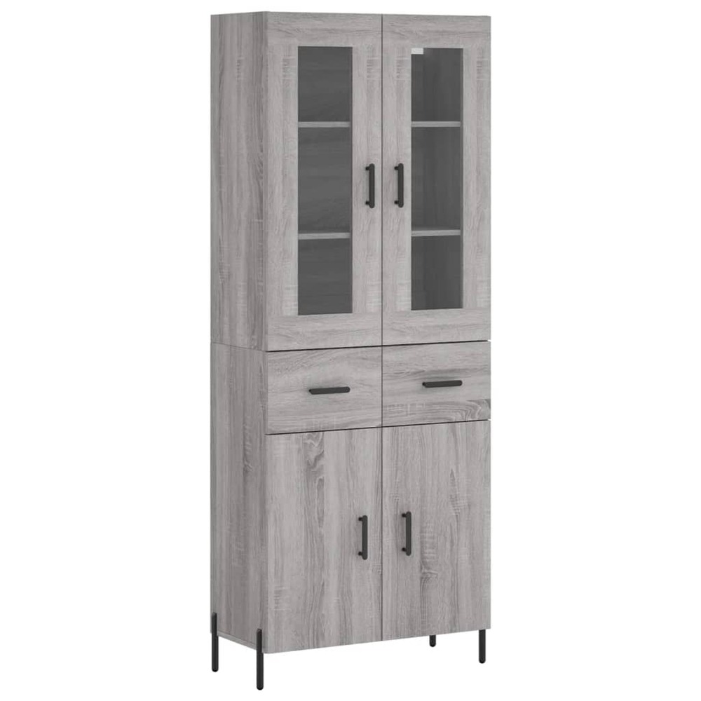 Buffet bahut commode armoire meuble de rangement organisateur cuisine salle de séjour salon haut sonoma 69,5 x 34 x 180 cm bo