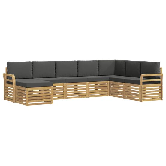 Ensemble de canapés d'extérieur 8 pc blanc et anthracite
