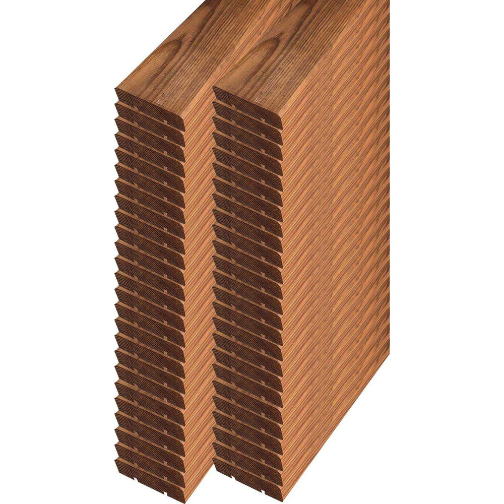 Lame de terrasse lisse en pin sylvestre 300 x 14 cm premium (lot de 50) 21 m2