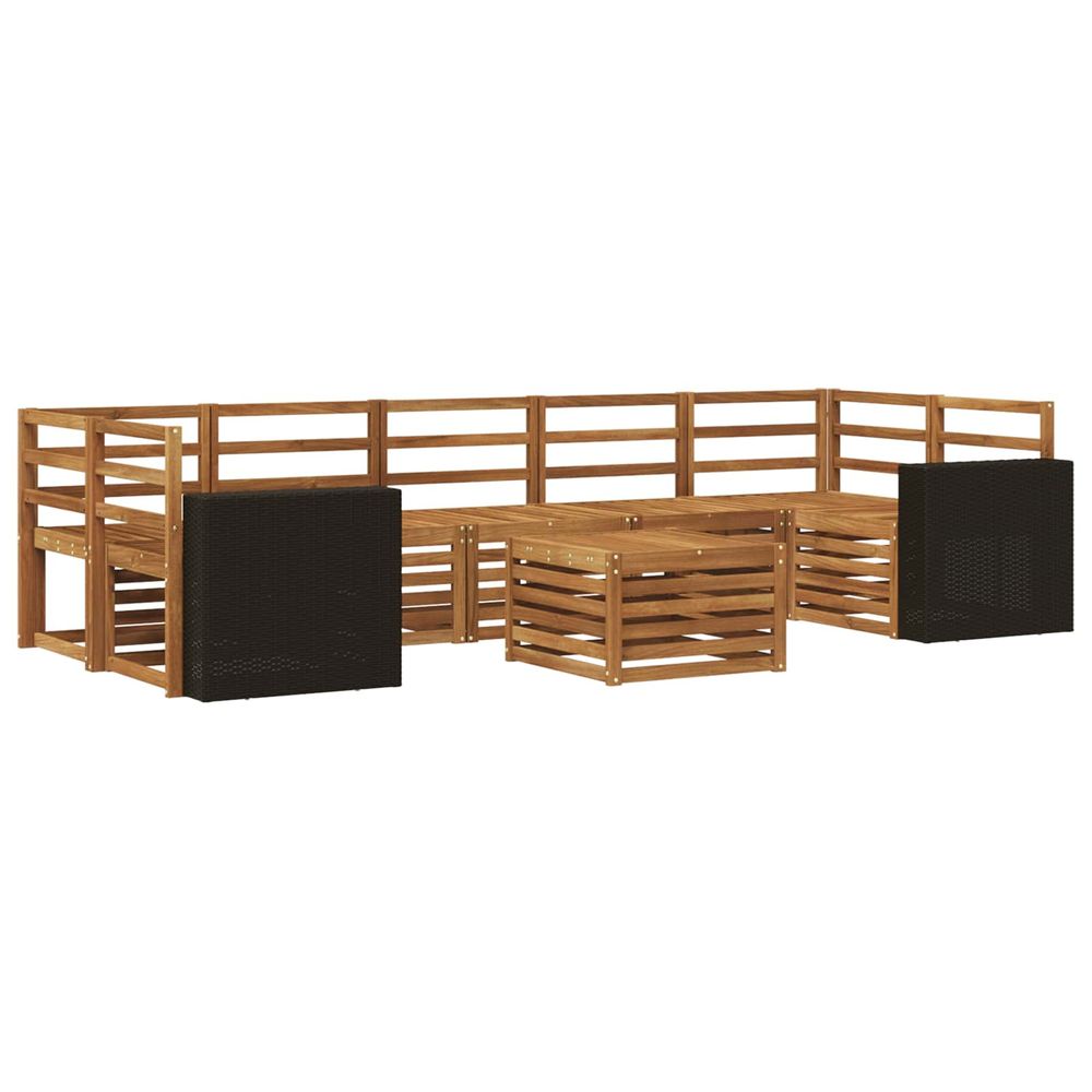 Ensemble de canapés d'extérieur 8 pc naturel