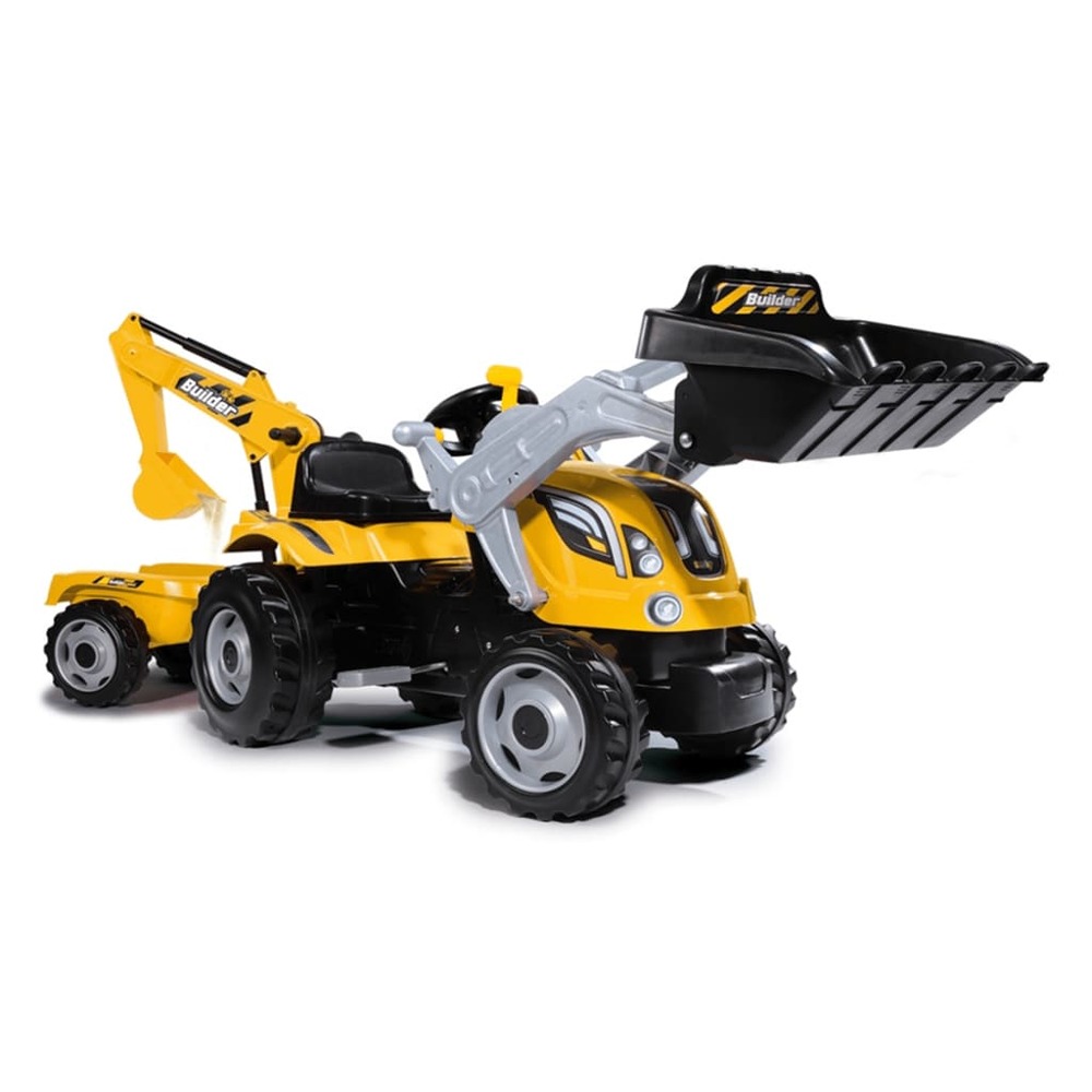 Tracteur et remorque pour enfants builder max jaune et noir