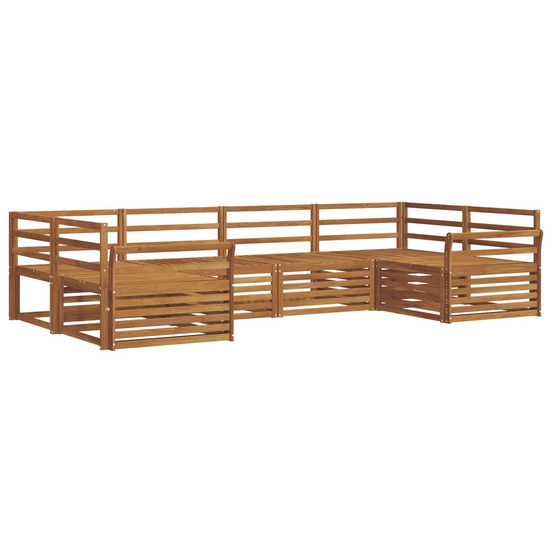 Ensembles de canapés 6 pcs naturel bois d'acacia massif