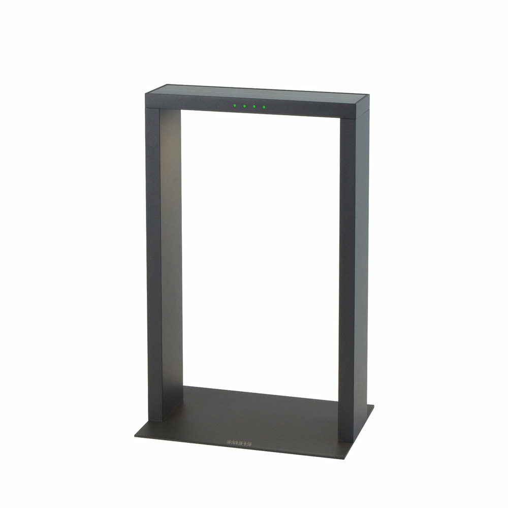 Borne solaire noire en aluminium axis mini h40cm