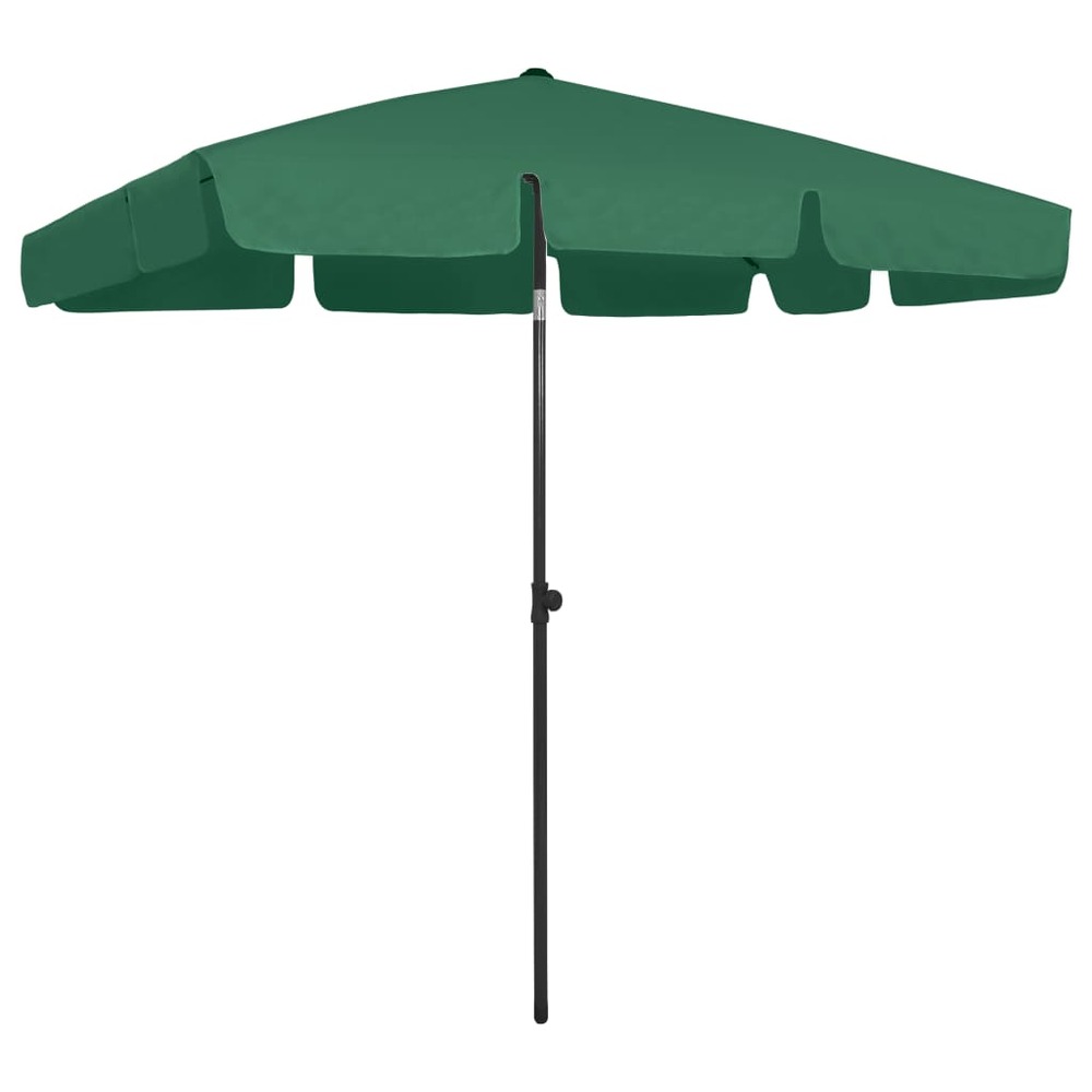 Parasol de plage vert 200x125 cm
