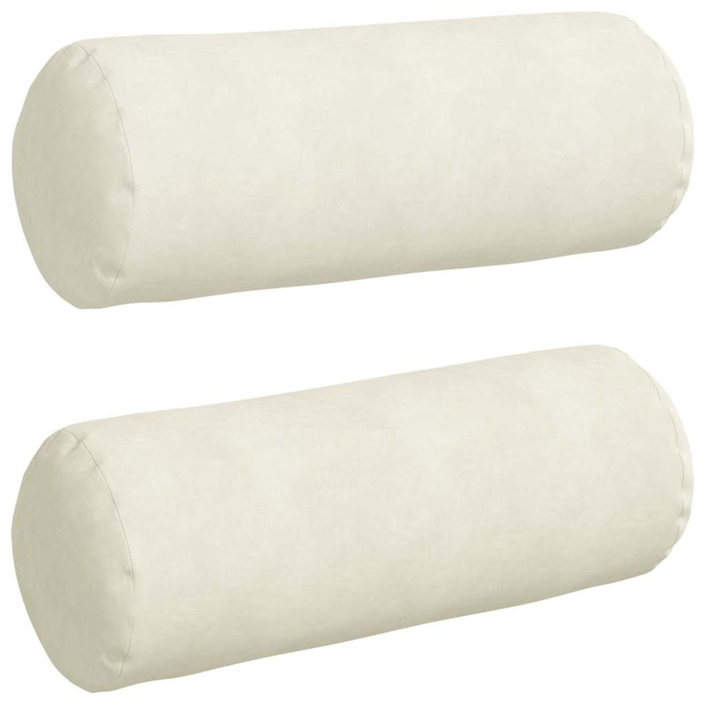Coussins d'accent 2 pcs crème ø 25 x 70 cm