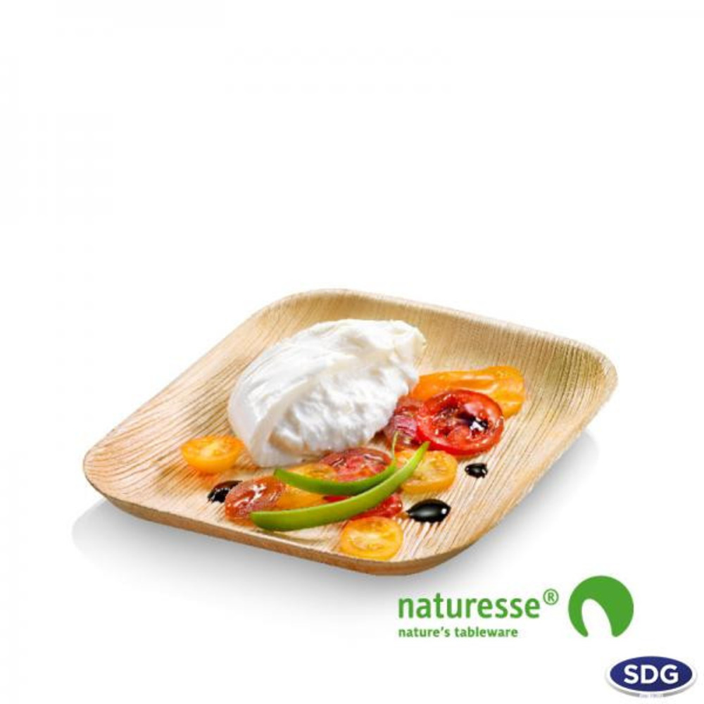 Assiette en feuille de palmier 23x22 cm - sdg lot de 100