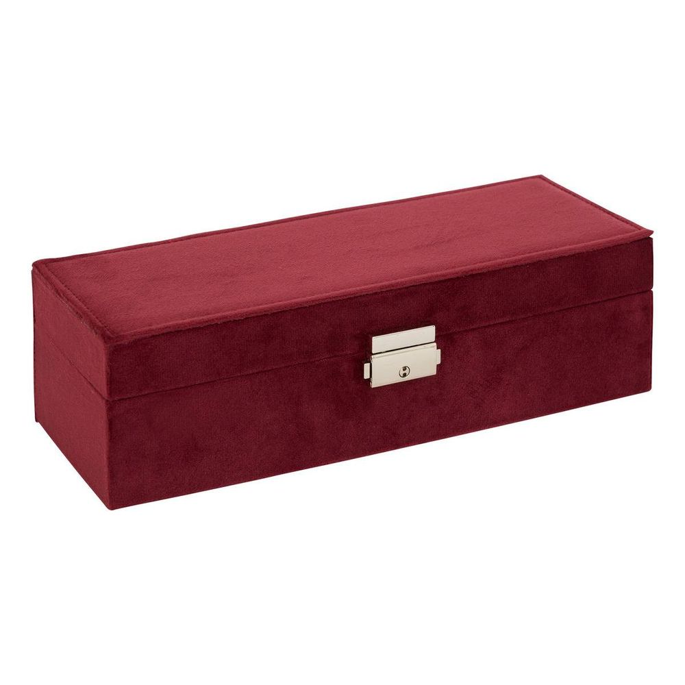 Boîte à bijoux de noël bordeaux l. 28 cm