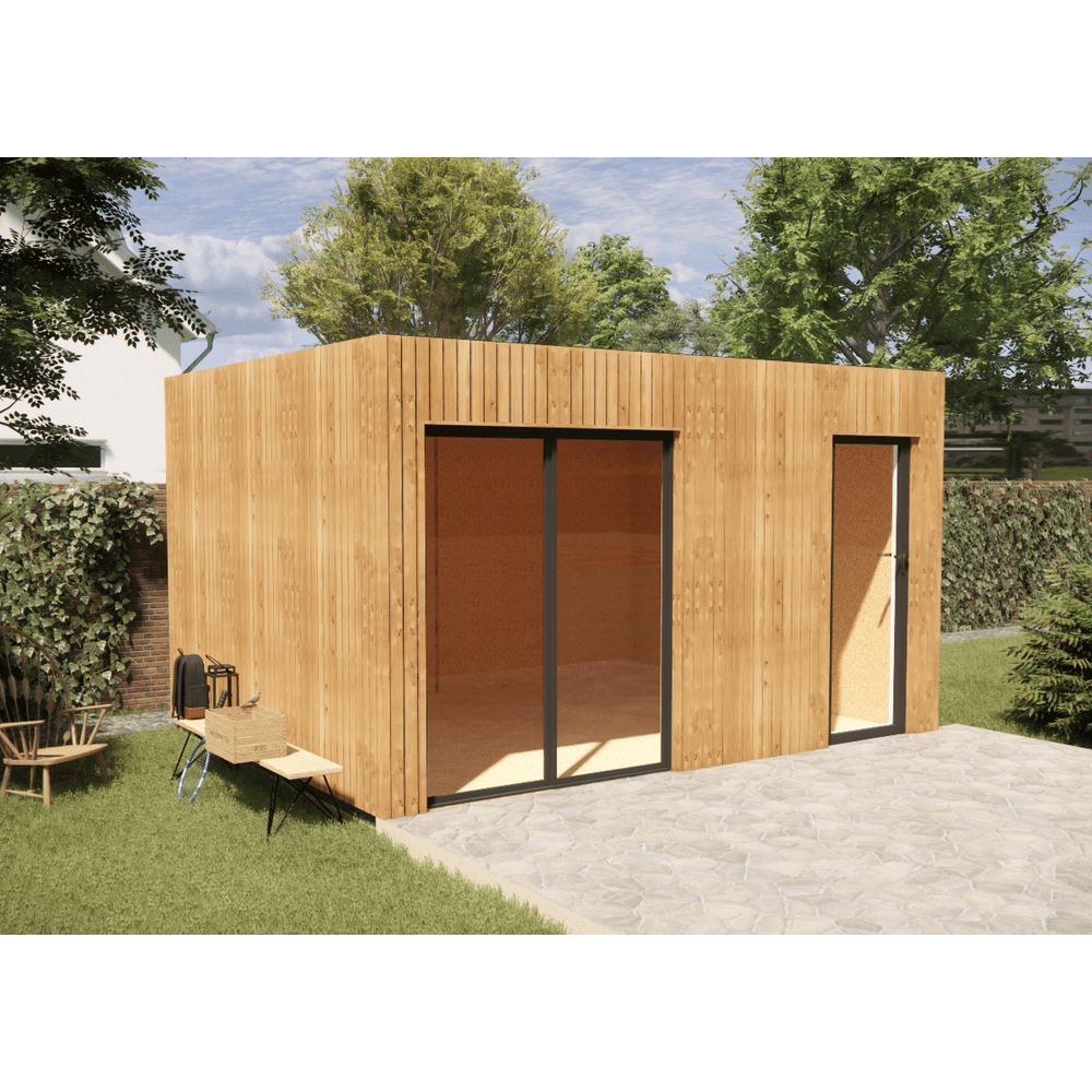 Bureau de jardin ossature bois en bois 4,4 x 3,5 x 2,7 m