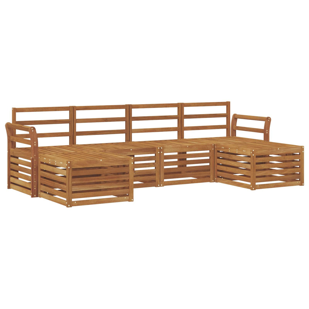 Ensembles de canapés 6 pcs naturel bois d'acacia massif