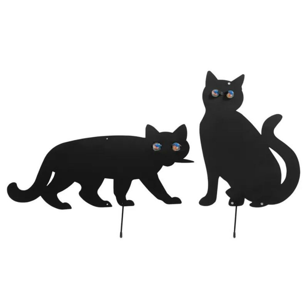 Épouvantails chats pour potager lot de 2