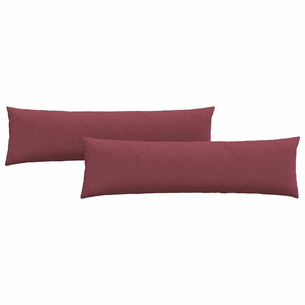 Coussins de canapé 2 pc tissu bordeaux 145 x 40 cm