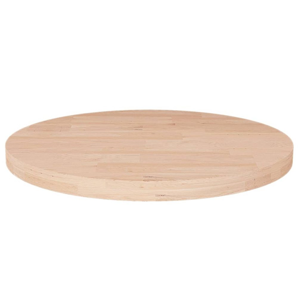 Dessus de table rond ø50x2,5 cm bois de chêne massif non traité
