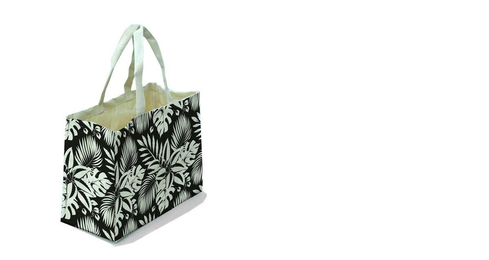 5five - sac de shopping en coton à motif jungle 50x35cm