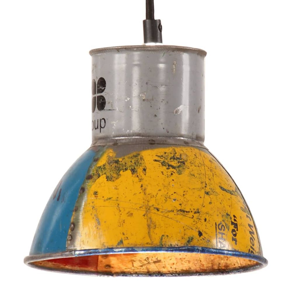 Lampe suspendue industrielle 25 w multicolore ronde 17 cm e27