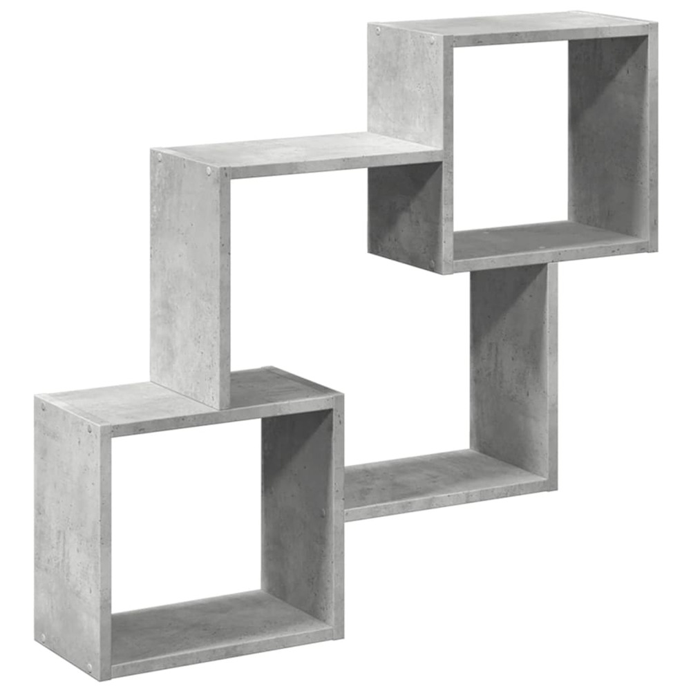 Armoire murale 78x18x71 cm gris béton bois d'ingénierie