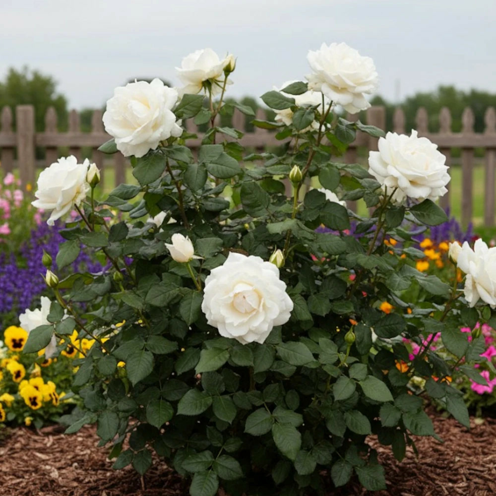 Rosier arbustif charme de bezouotte® 'fryrisky' pot de 3l - 20/40 cm