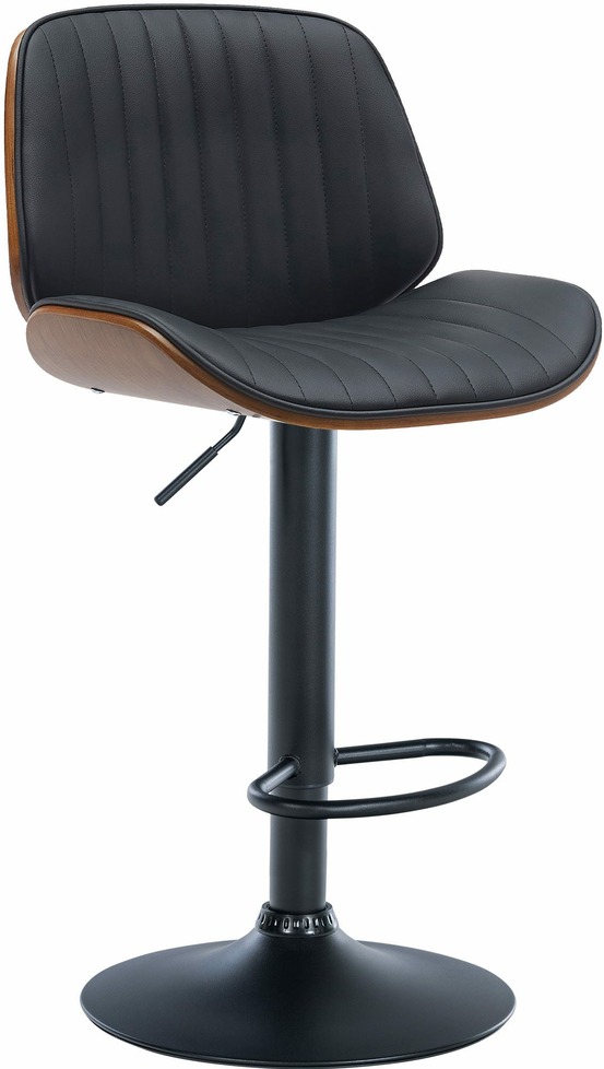 Tabouret de bar nova simili cuir noir