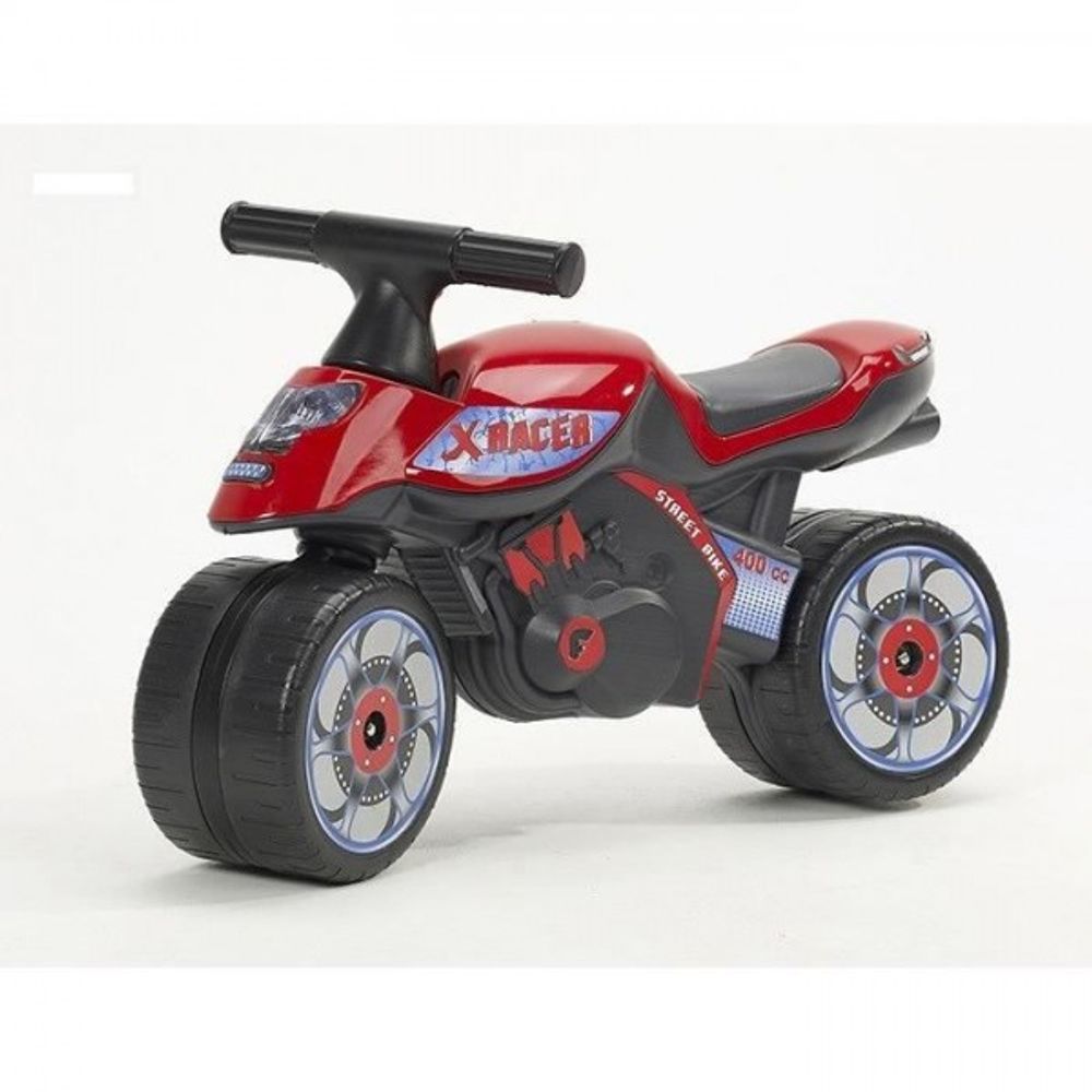 Porteur trotteur baby moto x racer - - draisienne - allure sportive - larges roues - rouge