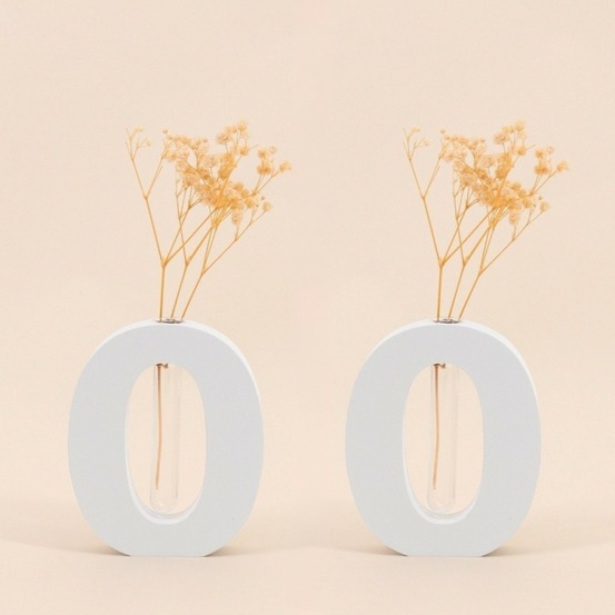 Lot de 2 vases forme o 12cm, florio