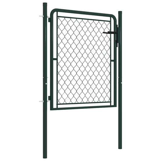 Portail de jardin en acier vert 100 x 75 cm