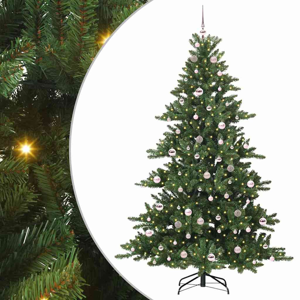 Sapin de noël artificiel à branches articulées vert 210 cm pvc