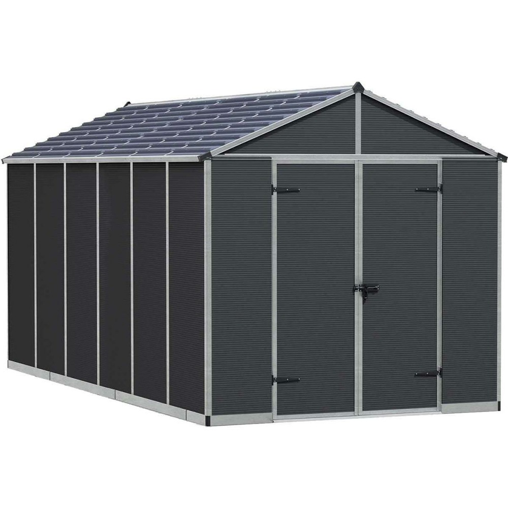 Abri de jardin en polycarbonate et aluminium rubicon 10. 7m²