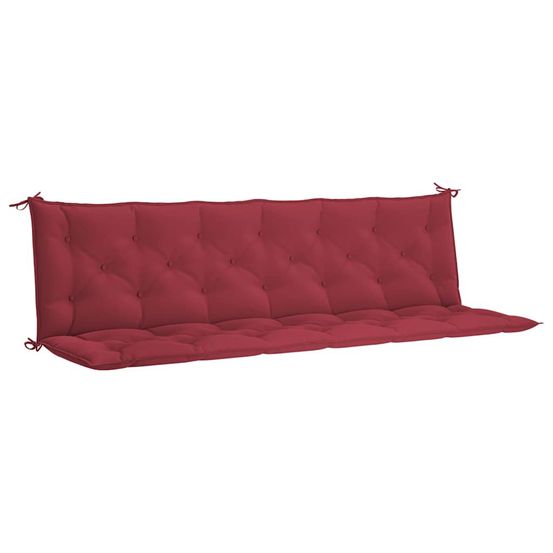 Coussin de banc de jardin rouge bordeaux tissu oxford