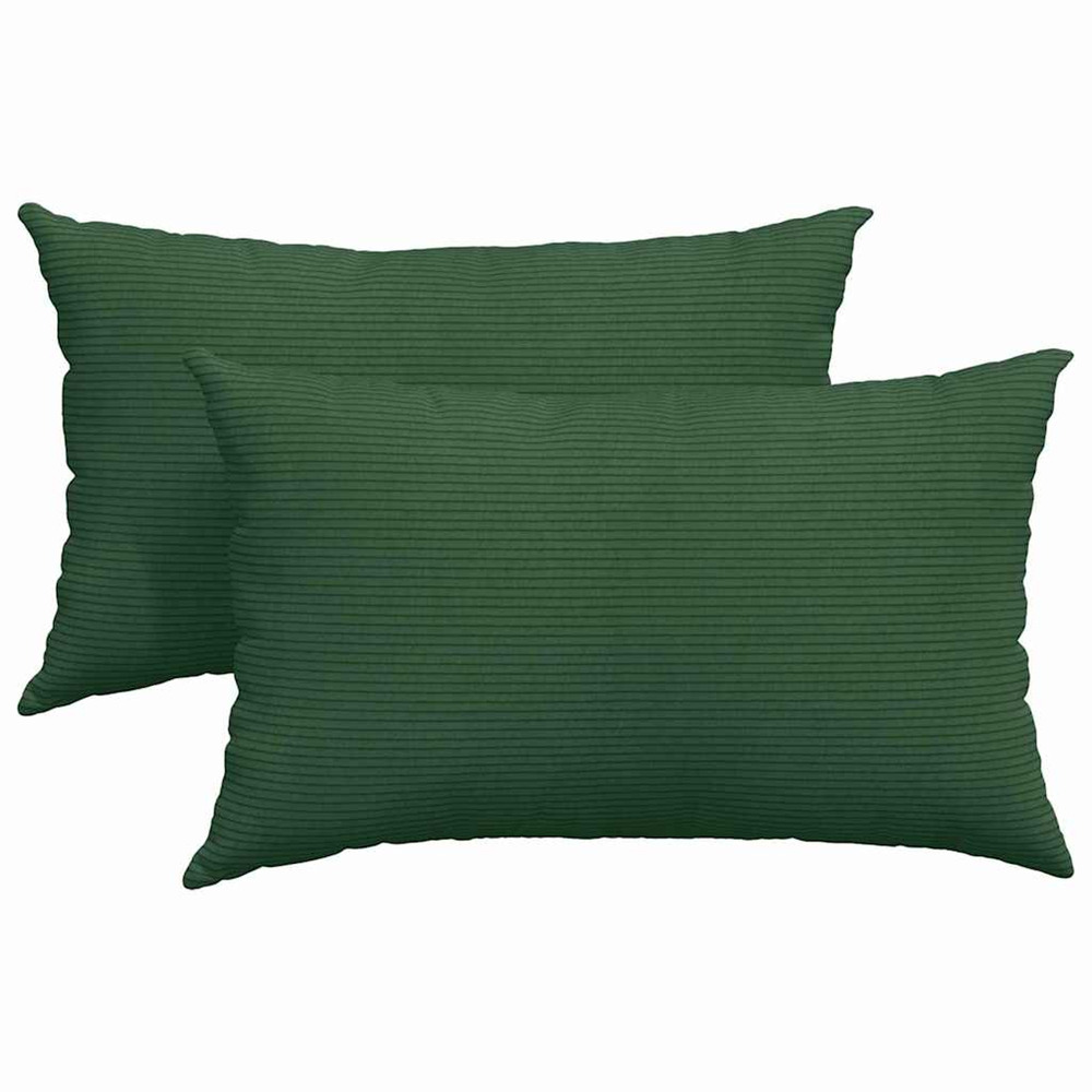 Coussins de canapé 2 pcs vert foncé 50 x 30 cm
