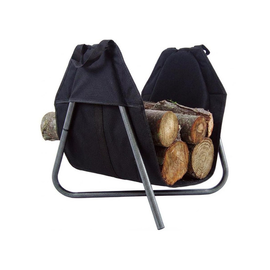 Panier à bûches en métal et tissu fabriqué en france