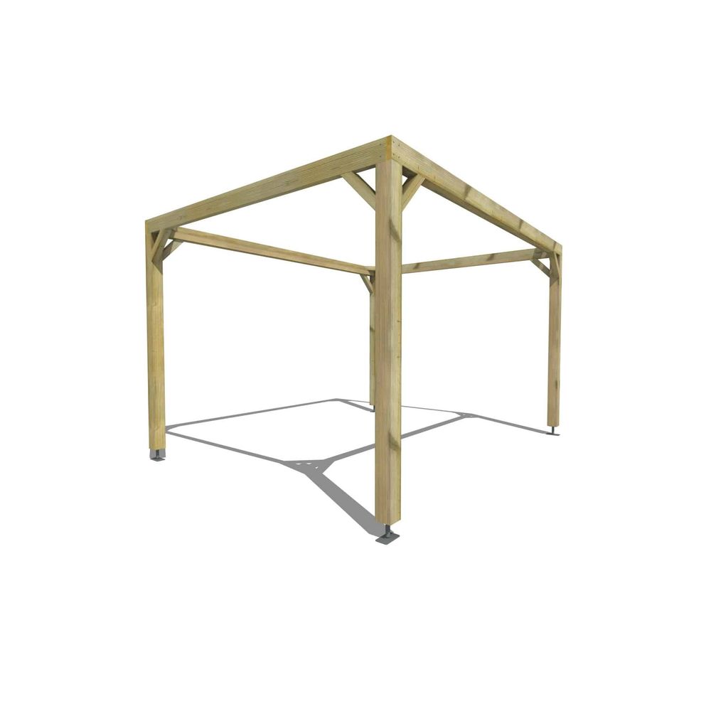 Pergola bois • 4m x 3m • indépendante • cadre simple • livraison comprise