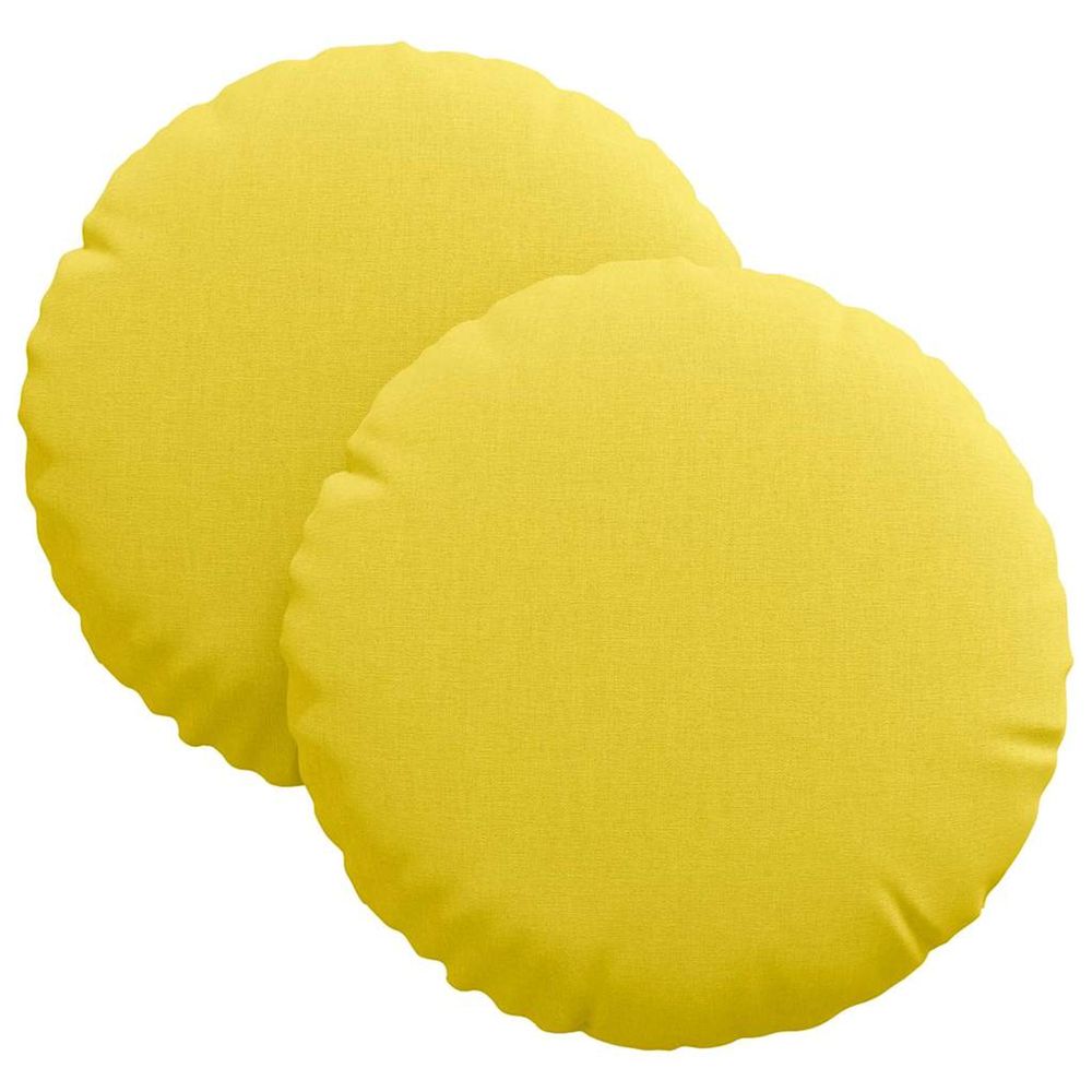 Coussins de siège 2 pc tissu jaune clair ø30 x 13 cm