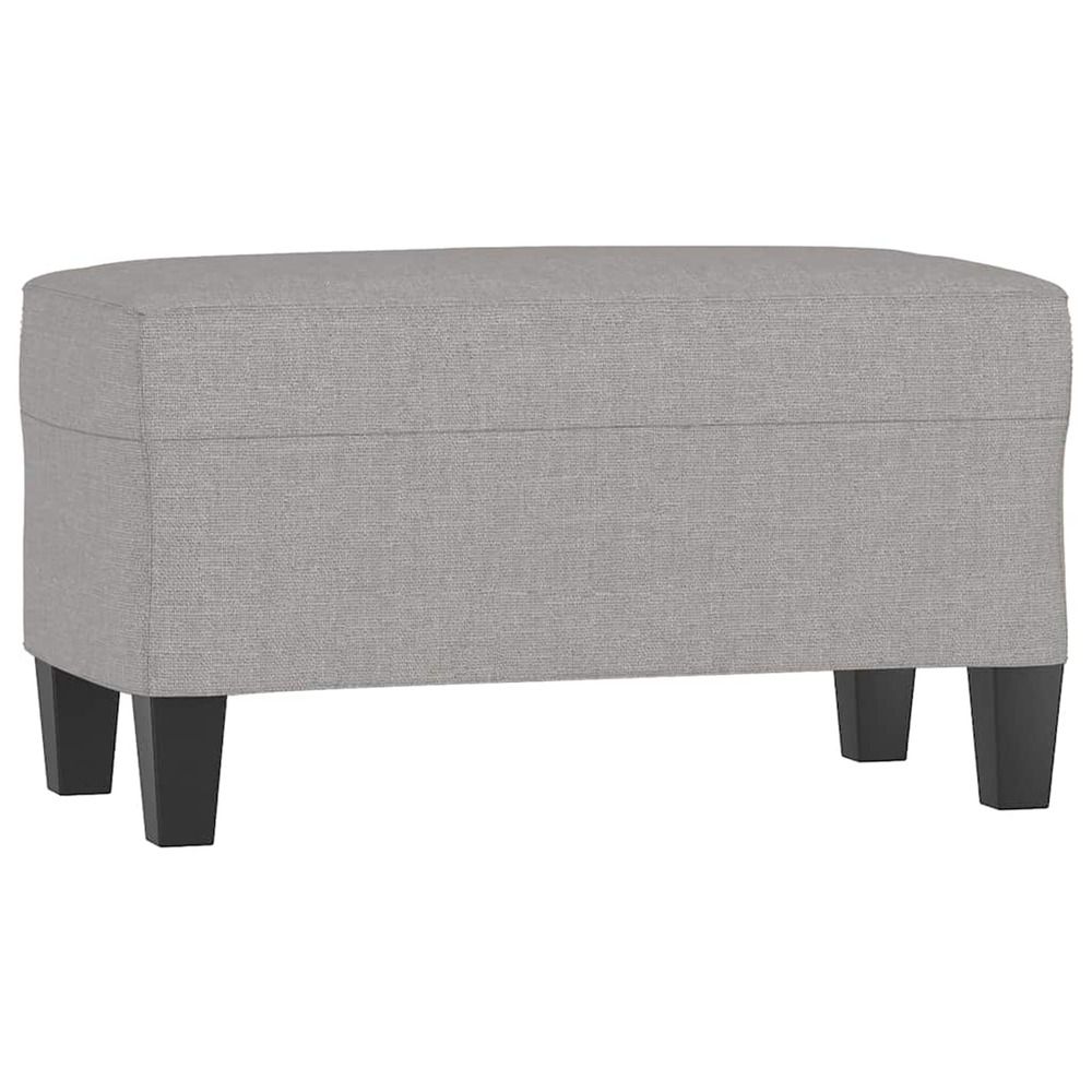 Banc gris clair 70x35x41 cm tissu