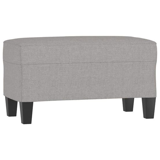 Banc gris clair 70x35x41 cm tissu
