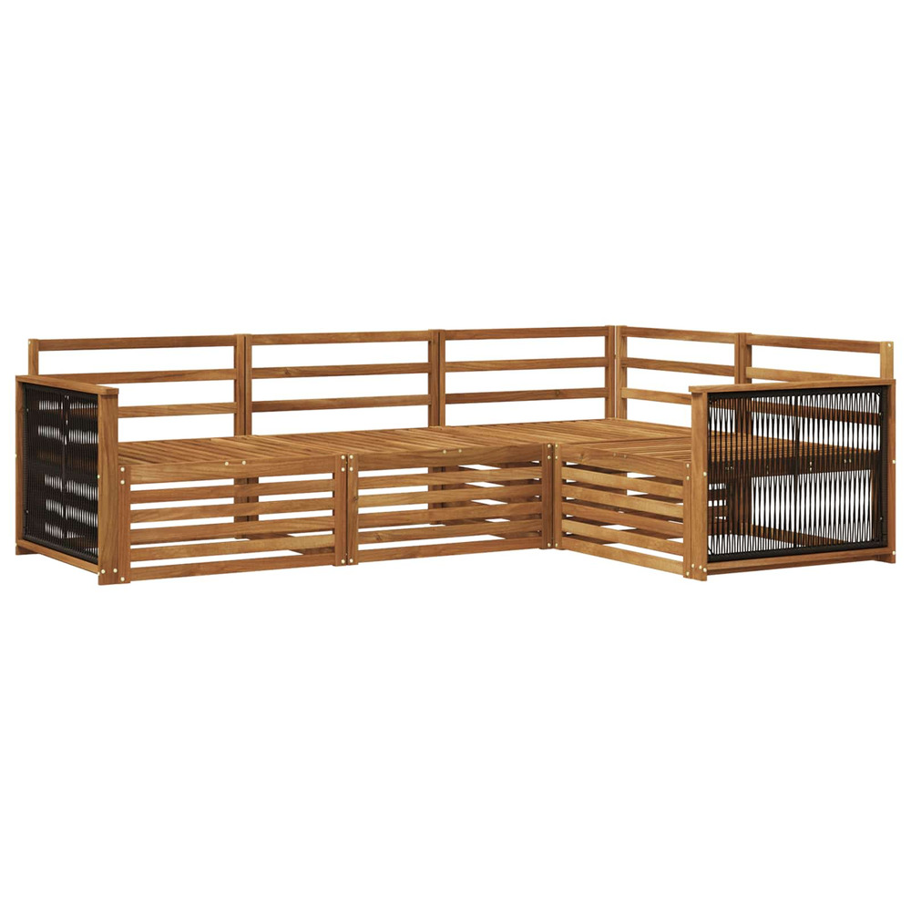 Ensemble de canapés d'extérieur 4 pcs naturel
